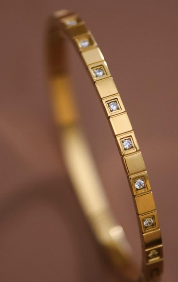 Gold Stainless Steel Bangle