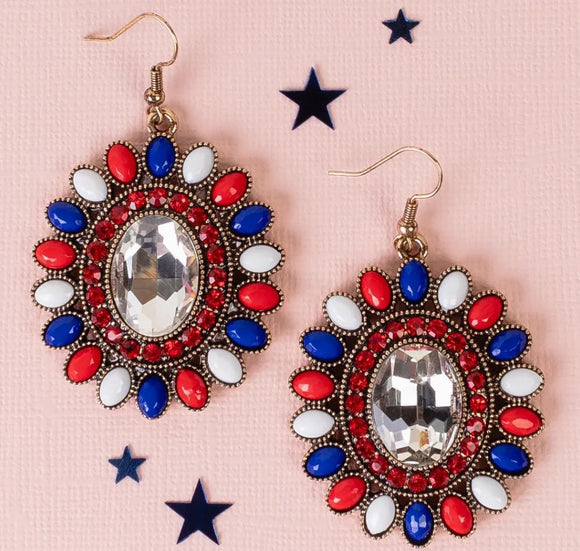Red White and Blue Earrings