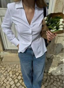 White Button Down Top