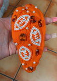 Jeweled and Beaded Football Headbands