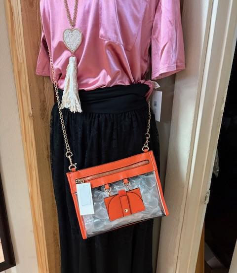 Orange Clear Crossbody
