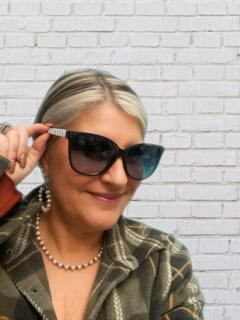 Black With White Sunglasses