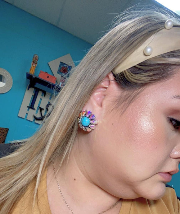 AB Turquoise Studs