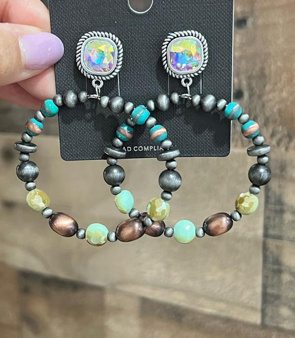 Mint Mixed AB Earrings