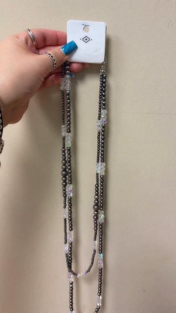 Burnish Silver AB Necklace