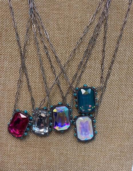Burnish Silver Pendant Necklace