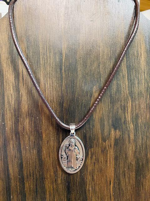 Stainless Steel Leather Necklace