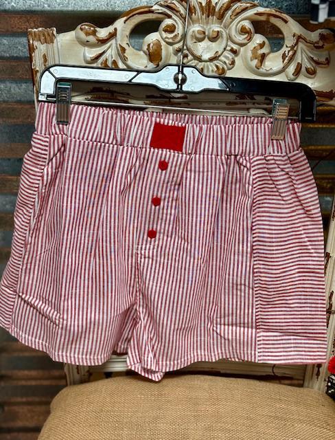 Red Stripe Boxer Shorts