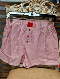 Red Stripe Boxer Shorts