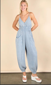 Denim Washed Jumpsuit