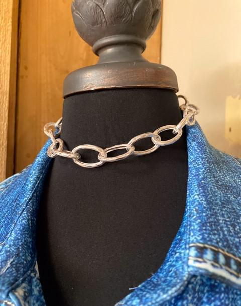 Washed Silver Necklace