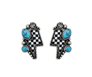 Bolt Checkered Studs