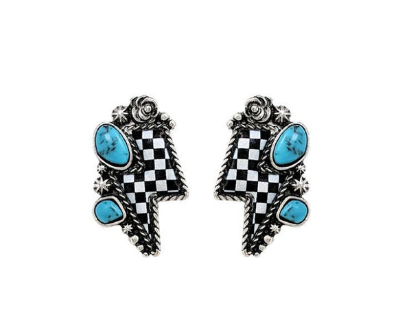 Bolt Checkered Studs