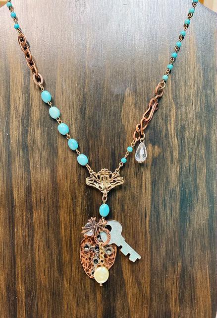 Copper and Turquoise Necklace