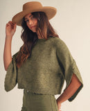 Olive Soft Serenity Elegance Knit Pullover