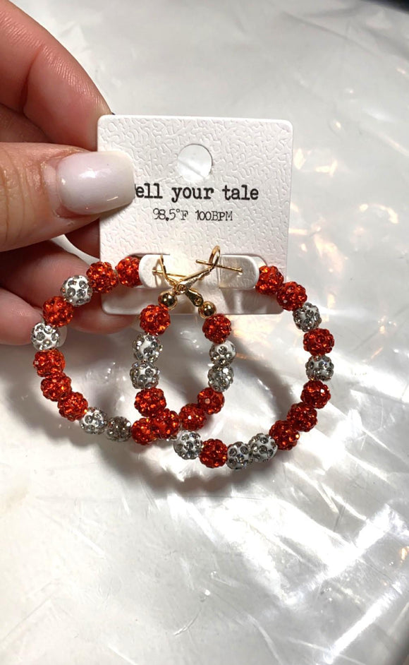 Rhinestone Hoop Earrings