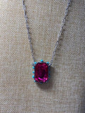 Burnish Silver Pendant Necklace