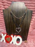 Heart Necklace With Gold