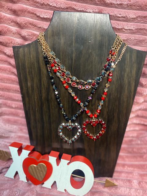 Heart Necklace With Gold