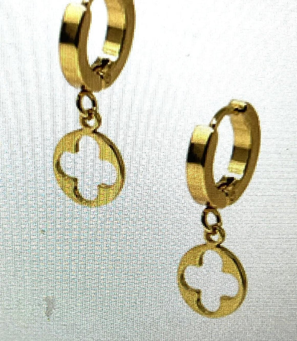 Gold Flower Earrings