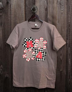 Pebble Brown Mama Flower T-Shirt
