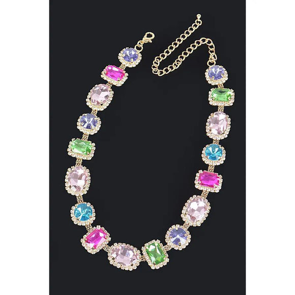 Multi Shape Stone Necklace