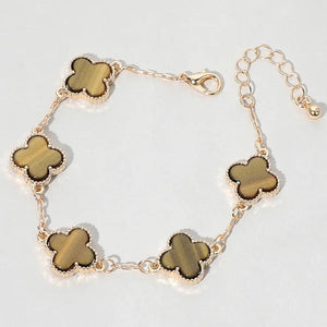 BROWN FLOWER BRACELET
