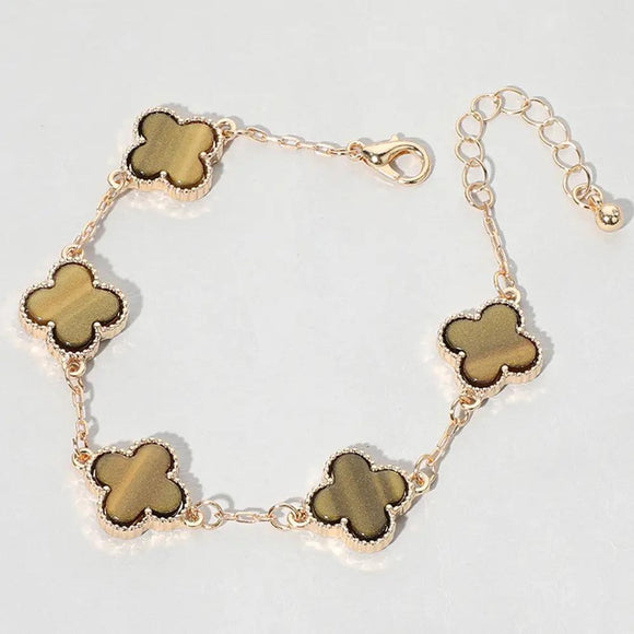 BROWN FLOWER BRACELET