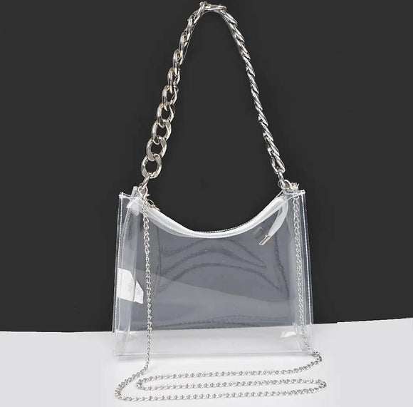 Silver and Clear Purse