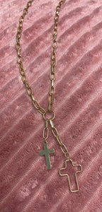 Gold Cross Necklace Set