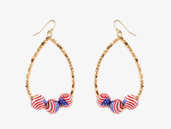 Gold Flag Earrings