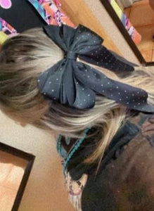 Black With Gold Ribbon Bow