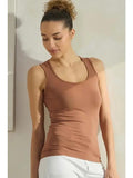Mocha Women's U Neckline Seamless Tank