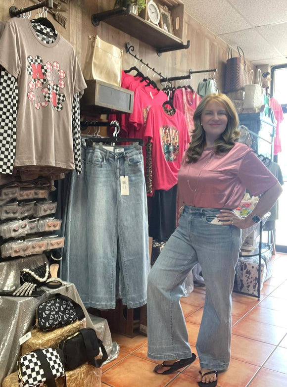WIDE ANKLE JEANS