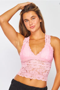 Baby Pink Lace Bra Tank