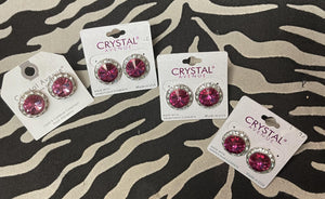 DARK PINK STUDS
