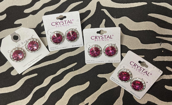DARK PINK STUDS