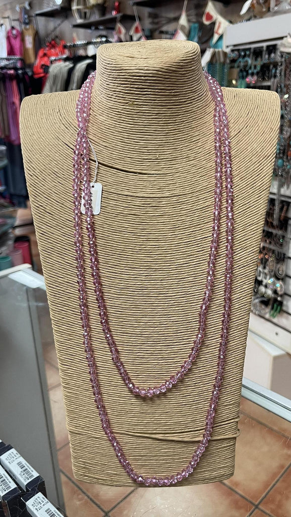Light Pink Beaded Necklace
