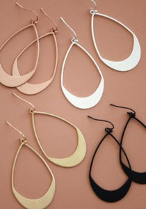 Metal Oval Earrings