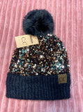 Adult CC Sequins Beanies