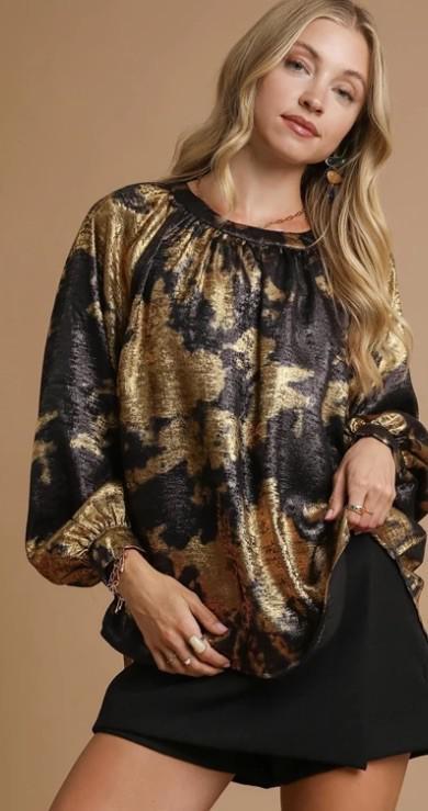METALLIC BLOUSE
