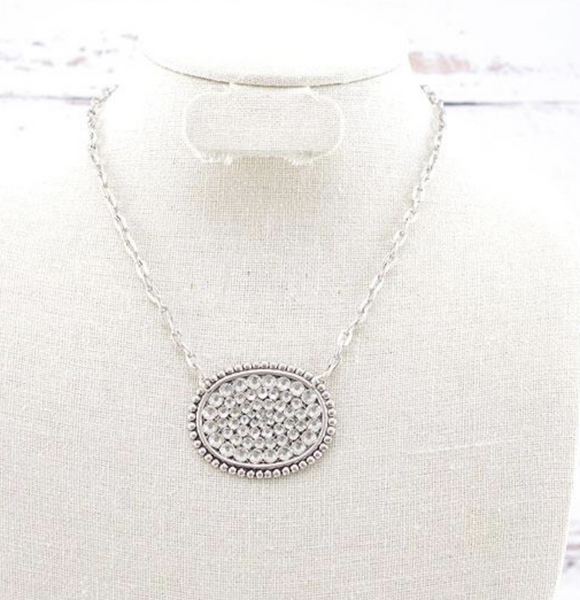 Clear Silver Necklace