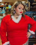 Christmas Top V-Neck Sweatshirt
