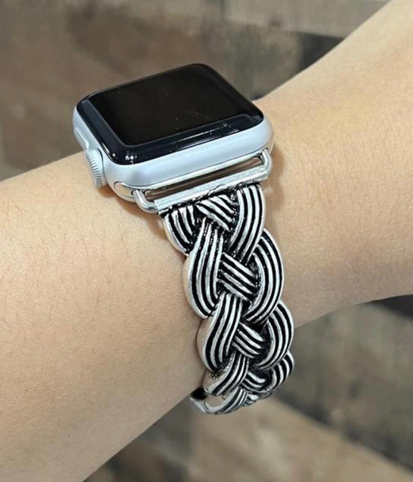 Silver Twist Apple Watch Band