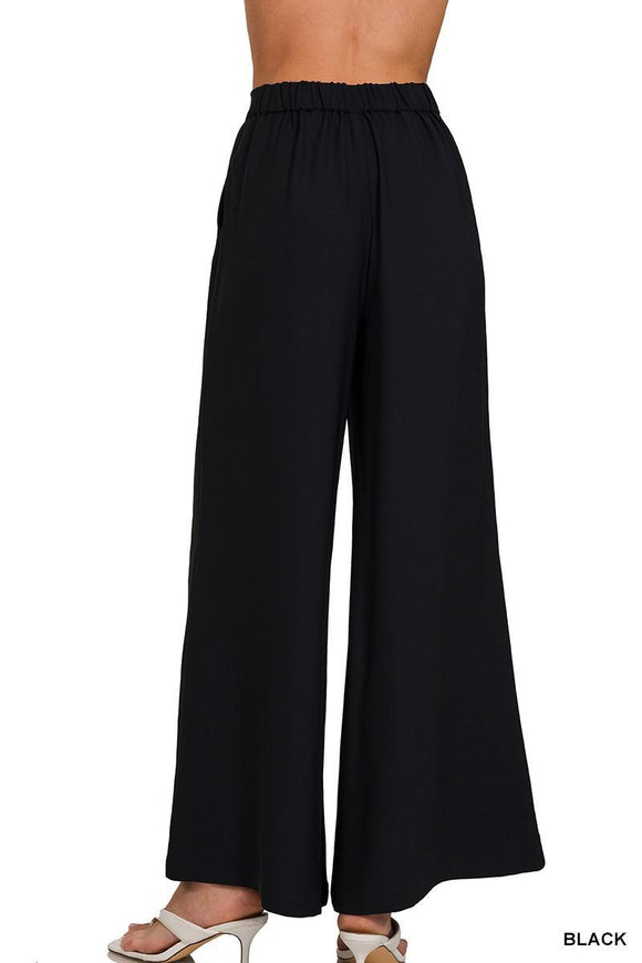 RELAXED FIT BLACK PANTS
