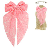 Valentines Day Theme Bow Barrette Hair Clip