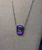 Burnish Silver Pendant Necklace