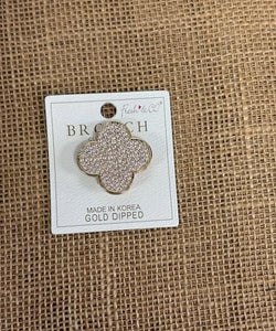 Clear Stone Brooch