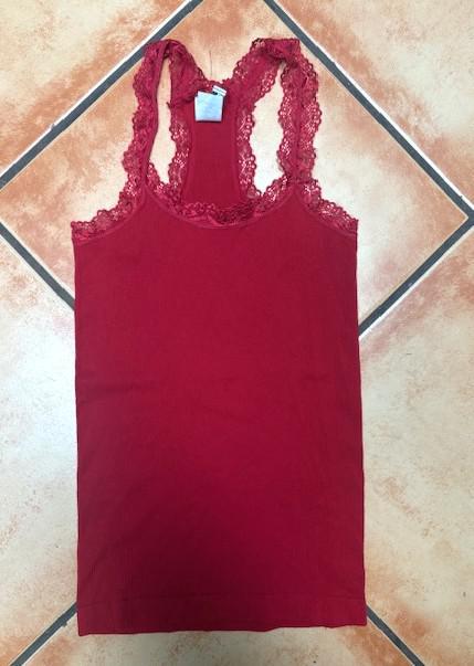 Red Razor Back Tank Top