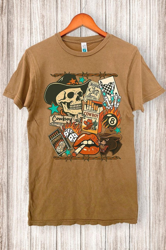 Vintage Western Collage Graphic Vintage Tee